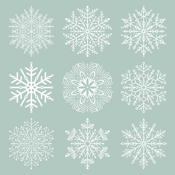 Conjunto de copos de nieve Vector - Vector, Imagen