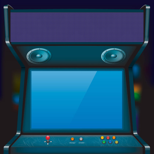 Retro arcade game machine. Vector illustration. - Vektor, Bild