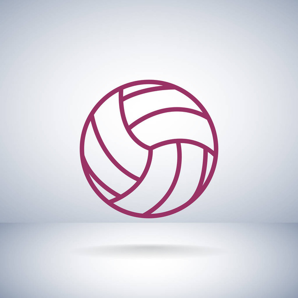 Volleyball flat icon  - Vector, afbeelding