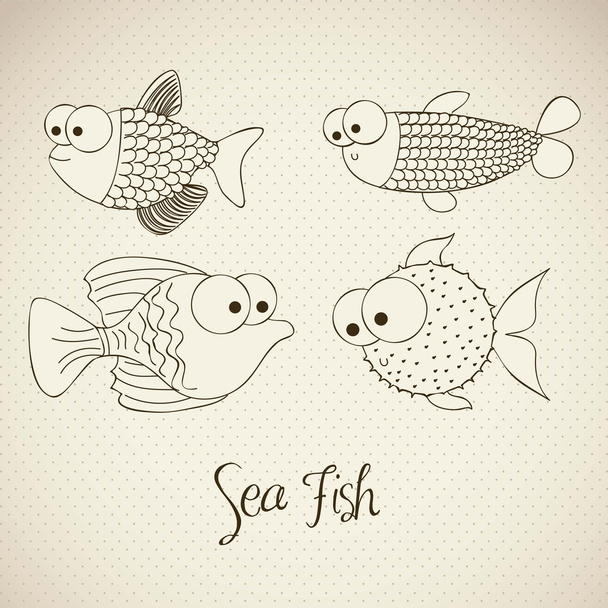 ryby kresby - Vektor, obrázek