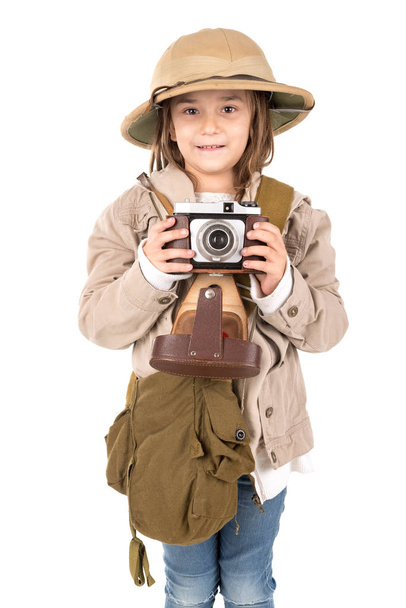 Chica en traje de safari
 - Foto, imagen