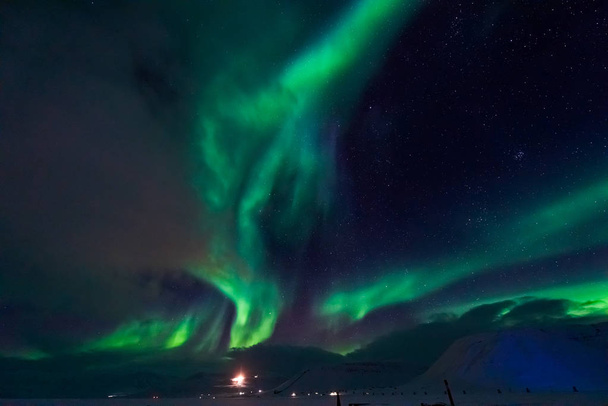 The polar Northern lights in Norway  - Photo, Image