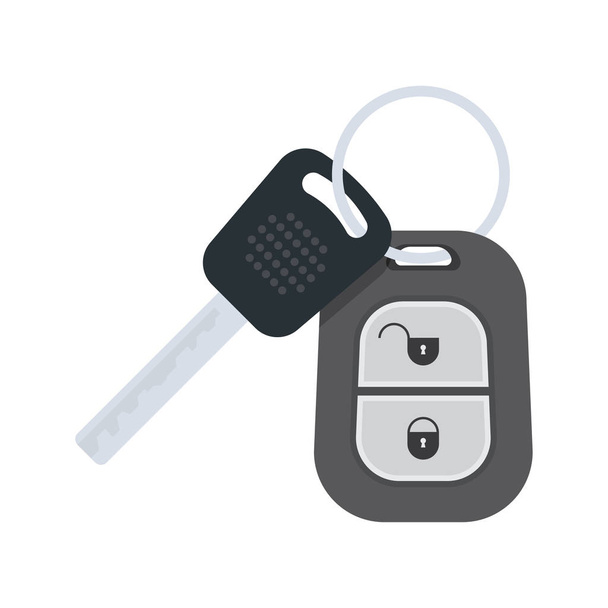 τα κλειδιά του αυτοκινήτου σε λευκό φόντο - Διάνυσμα, εικόνα