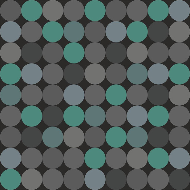 Tile vector pattern with polka dots on grey background - Vector, Image