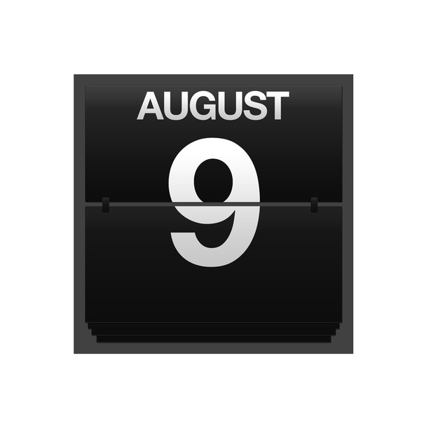 μετρητής ημερολόγιο Αυγούστου 9. - Φωτογραφία, εικόνα