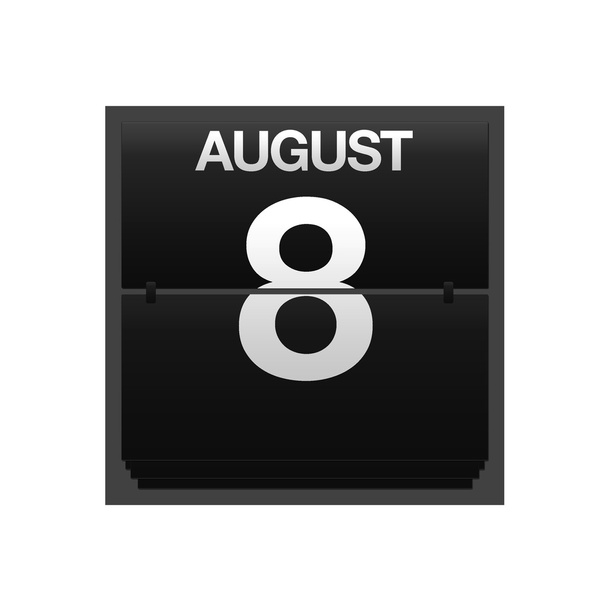 Counter calendar august 8. - Photo, Image