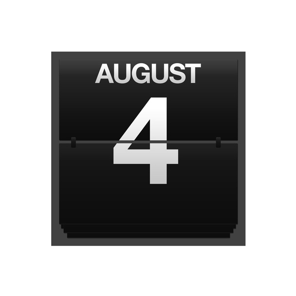 Counter calendar august 4. - Photo, Image