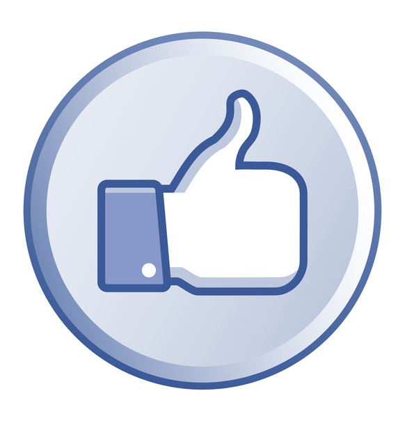 Thumb up round button - Vector, Image