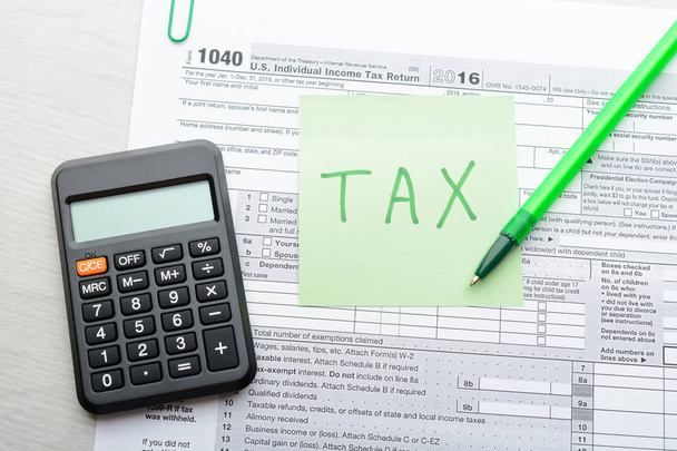 Tax return form - Foto, afbeelding