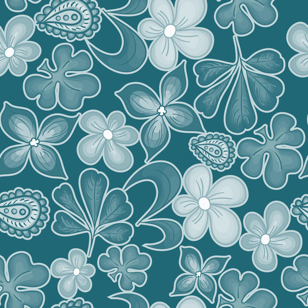 Seamless texture with flowers - Vector, imagen