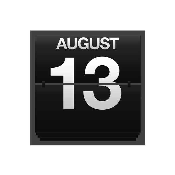 Counter calendar august 13. - Photo, Image