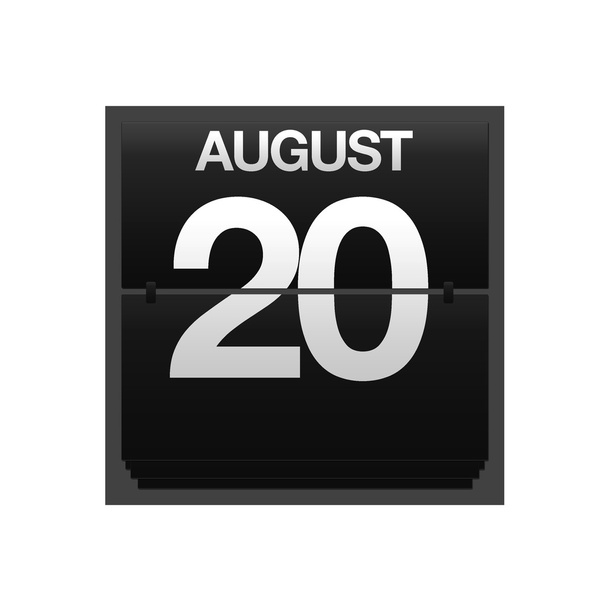 Counter calendar august 20. - Photo, Image