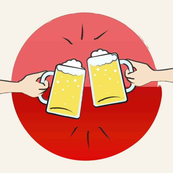 Szklanki piwa Lager Ale i alkoholu - Zdjęcie, obraz