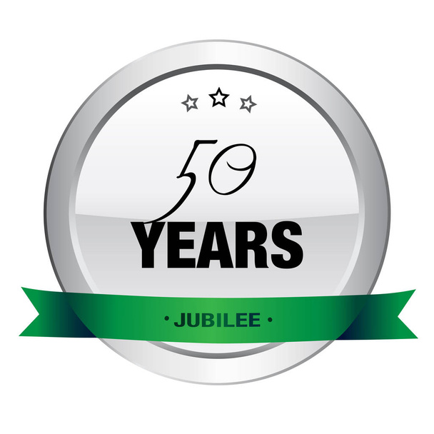 50 Years jubilee seal or icon - Vector, Image