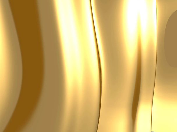 Golden satin with silk waves - Foto, Imagem