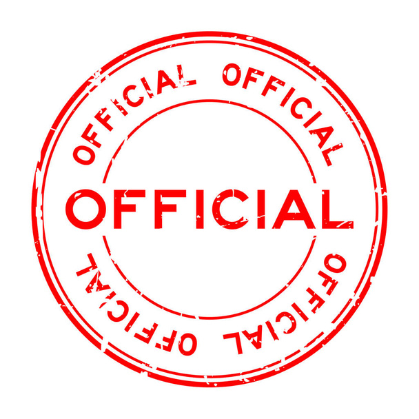 Grunge rojo sello de goma redonda oficial para los negocios
 - Vector, imagen