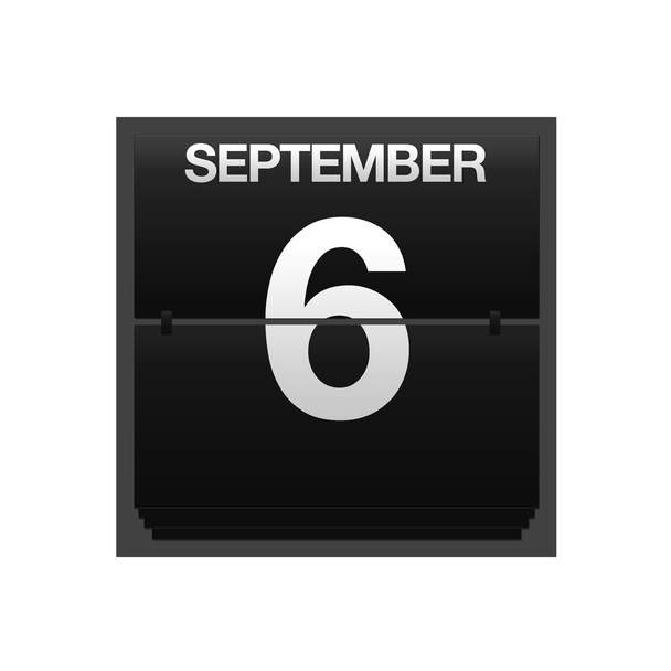 Counter calendar september 6. - Photo, Image