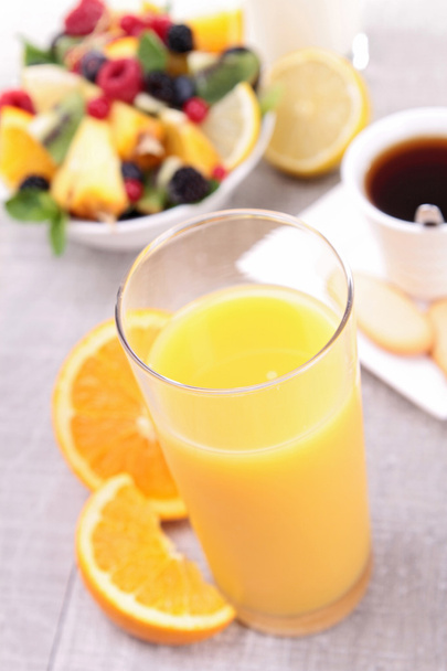 Orange juice and fruits - Foto, Imagem