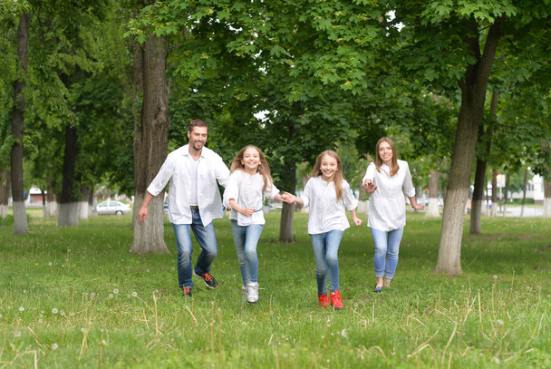 happy family outdoors - Fotografie, Obrázek