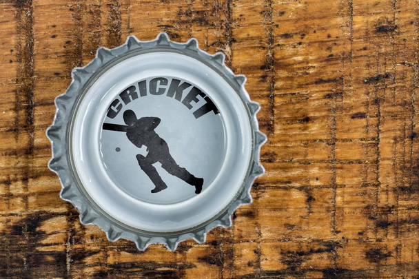 Cricket-Spieler im Bierschaum - Foto, Bild
