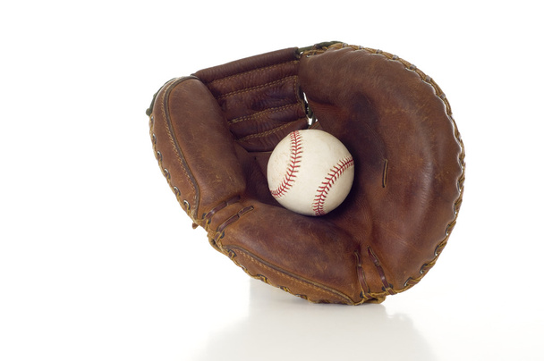 Baseball Mitt and Ball - Zdjęcie, obraz