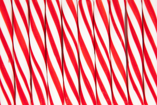 Background made of red and white candy canes - Φωτογραφία, εικόνα