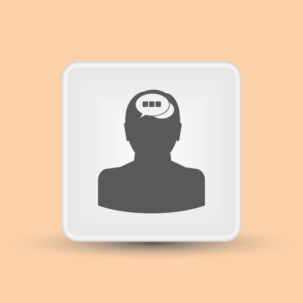 Chat ikonra vektor az emberi fej - Vektor, kép