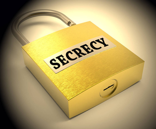 Candado secreto que representa la representación de alto secreto 3d
 - Foto, Imagen