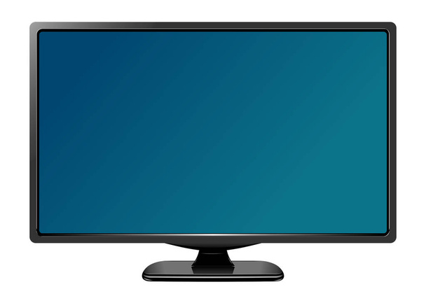Téléviseur plat, écran plasma LCD. Illustration vectorielle réaliste
. - Vecteur, image