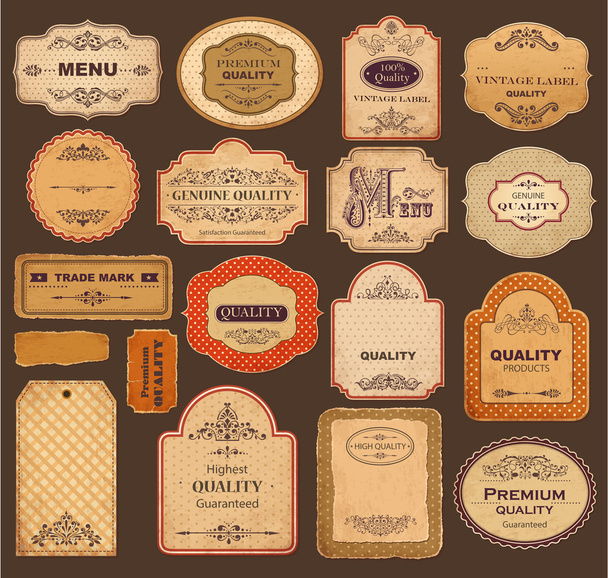 Collection vectorielle : étiquettes vintage et rétro
 - Vecteur, image