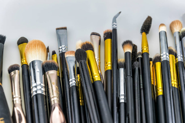 Multitude of Makeup Brushes - Photo, Image