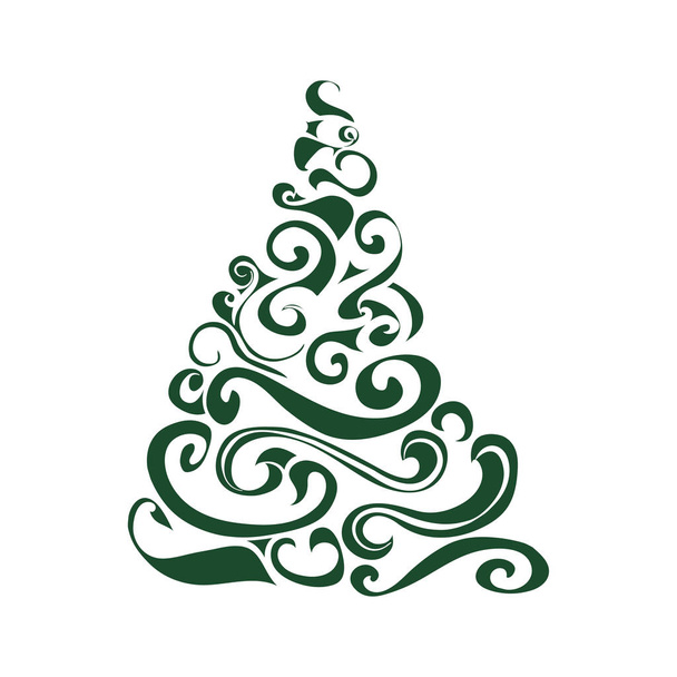 Graphical Christmas tree - Vector, imagen