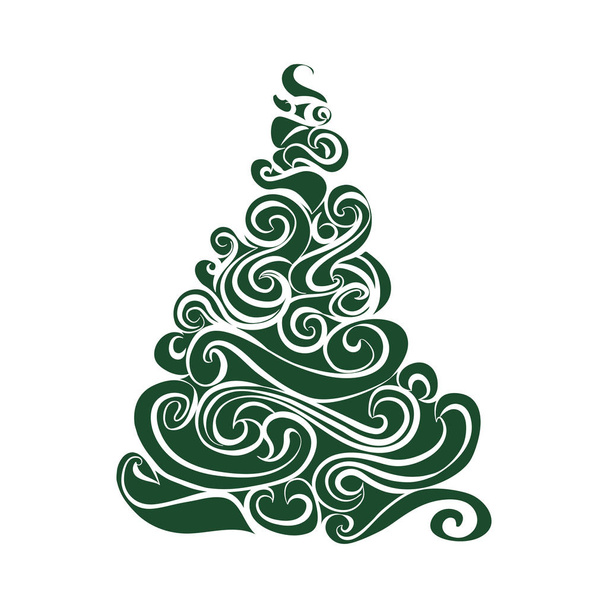 Graphical Christmas tree - Vector, imagen