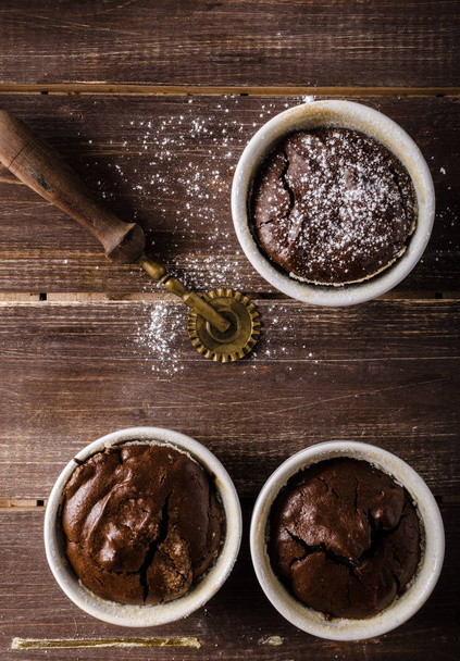 Chocolate souffle home - Valokuva, kuva
