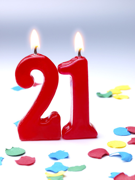 День народження свічки показані Nr. 21 - Фото, зображення