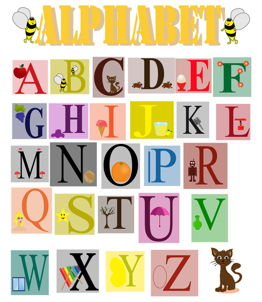 Alphabet enfants drôles
 - Vecteur, image