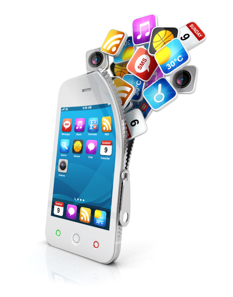 3d open smartphone - Photo, Image