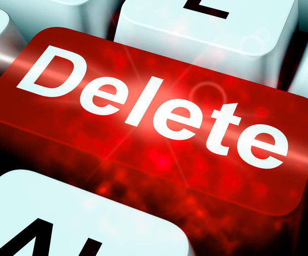 Delete Key To Erase Trash 3d Rendering - Photo, Image