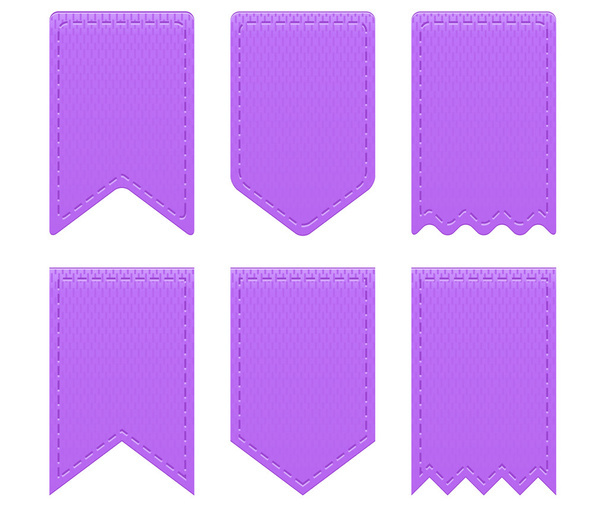Rubans rétro violet a tags
 - Vecteur, image