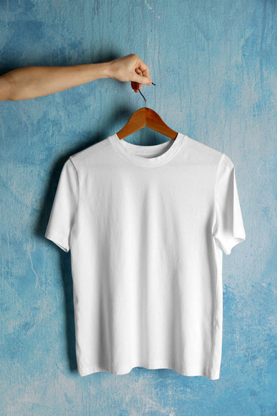 Blank color t-shirt - Foto, Imagem