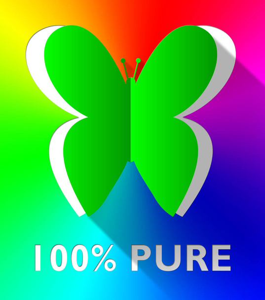Sto procent čistého Butterfly ukazuje zdravý 3d obrázek - Fotografie, Obrázek