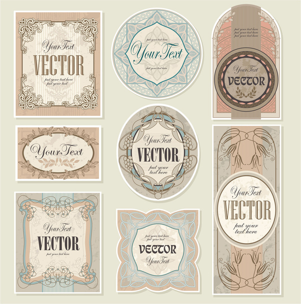 Set vintage labels - Vector, Image