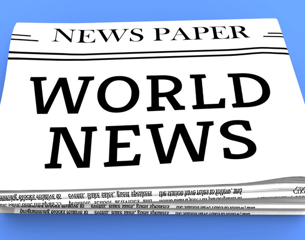 World News Indicando Global Newsletter 3d Rendering
 - Foto, Imagem