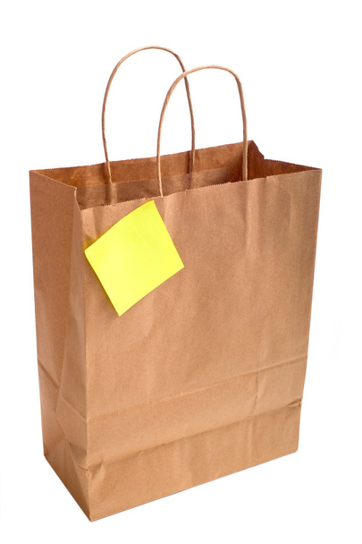 Paper Shopping bag with note - Foto, Bild