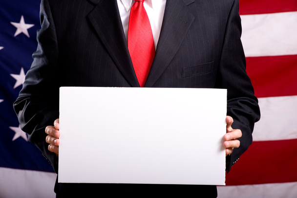 Politician holding Blank Sign - Фото, зображення