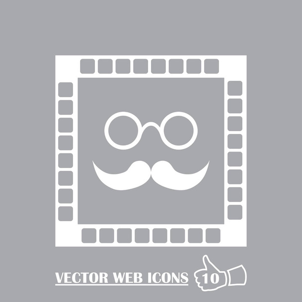 blbeček brýle a knír. vektorové ilustrace - Vektor, obrázek