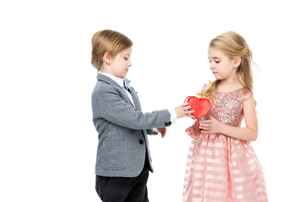 Boy gives present to girl - Foto, Imagem