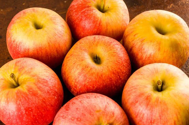 background with fresh red apples - Photo, Image