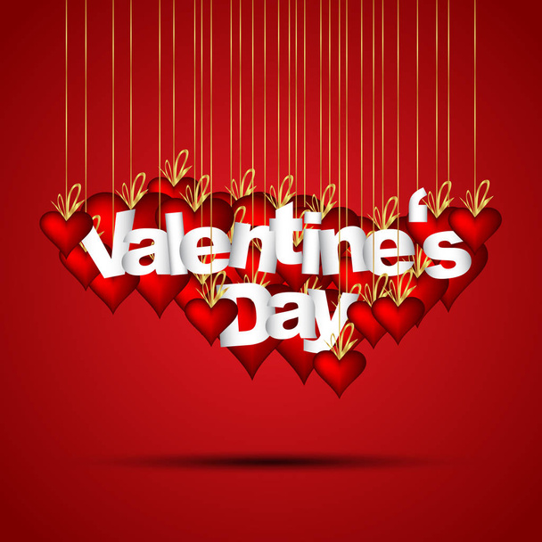 Valentine's day background. - Vector, afbeelding