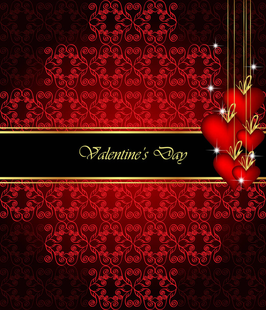Elegant valentine's day background. - Vector, afbeelding
